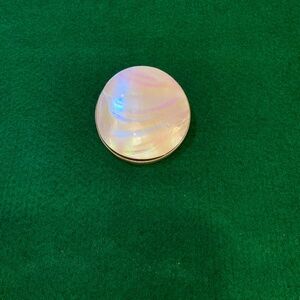 Vintage Mother Of Pearl Round Bolo / Brooch ~ Scarf Accessory
